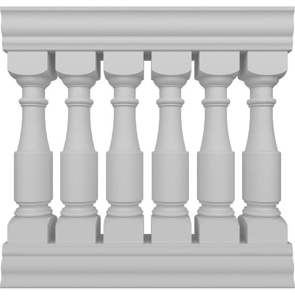 Ekena Millwork Fiberthane Hamilton Balustrade Railing Kit Style G (6 7/8" On-Center Spacing to Pass 4" Sphere Code) BALK38X036HMG - main